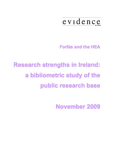 cover for Research Strengths In Ireland: A Bibliometric Study of The Public Research Base