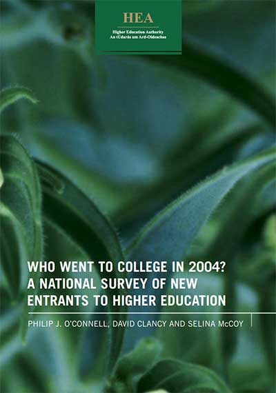 cover for Who Went to College in 2004? A National Survey of New Entrants to Higher Education
