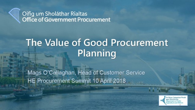 cover for OGP’s perspective – value of good corporate procurement planning, Mags O’Callaghan, OGP