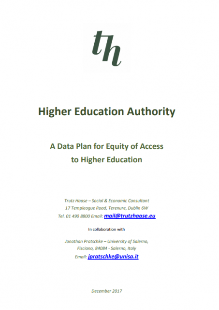 Cover for A Data Plan for Equity of Access to Higher Education