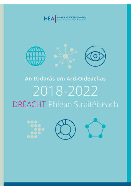 cover for HEA Strategic Plan 2018-2022 (Gaeilge)