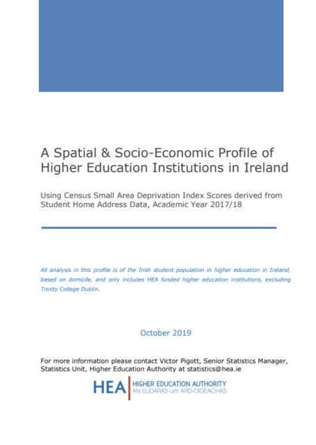 cover for Higher Education Spatial & Socio-Economic Profile, 2017/18 Enrolments