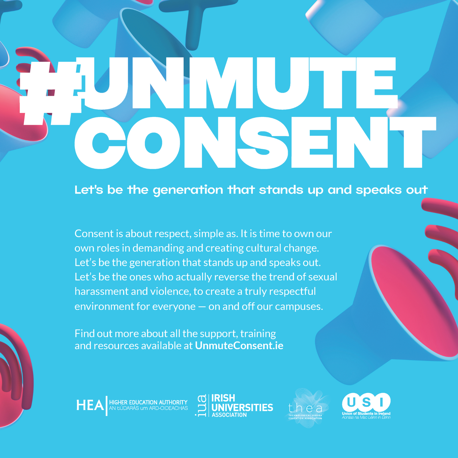 Poster for #Unmute Consent with the tagline 