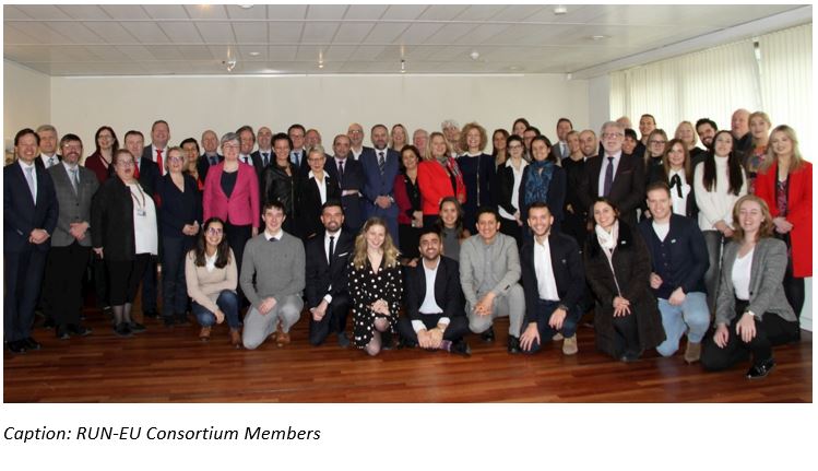 A group photo of the RUN_EU Consortium Members.