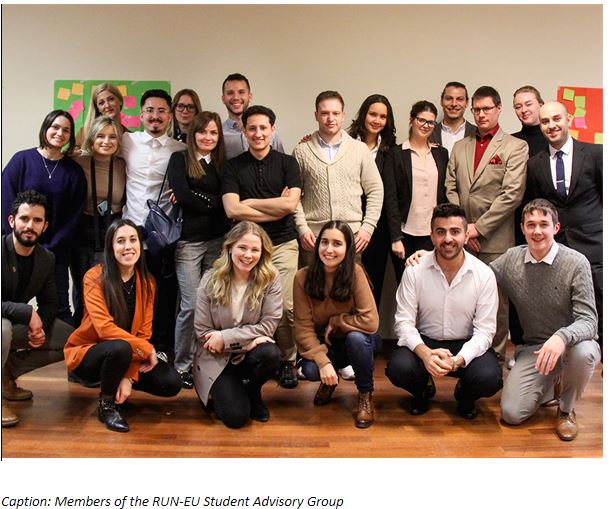 Group photo of members of the RUN-EU student advisory group