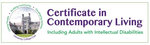 Logo for Certificate in Contemporary living with a circular image of a castle and text reading 