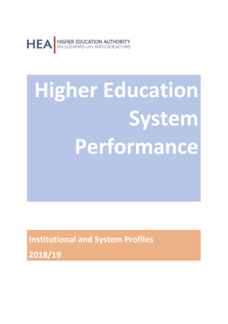 cover for Higher Education System Performance, Institutional and System Profiles 2018/19