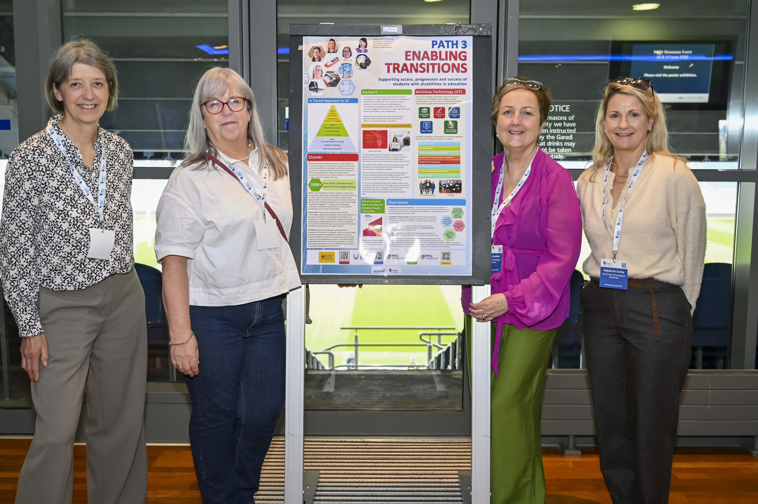 Group of participants standing beside a poster at PATH Showcase Event 2026