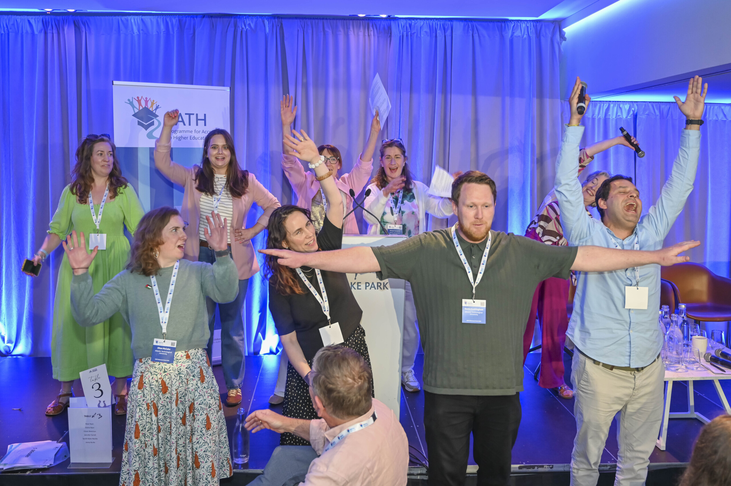 Group of participants standing standing during activity at the PATH Showcase Event 2026.
