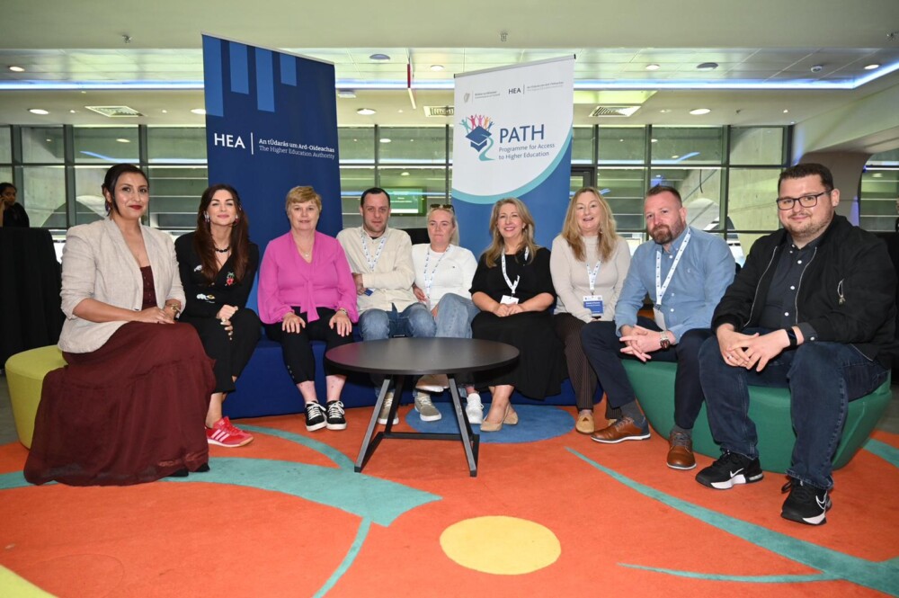 Group of people posing for photo at the Path Showcase 2026 event n Croke Park