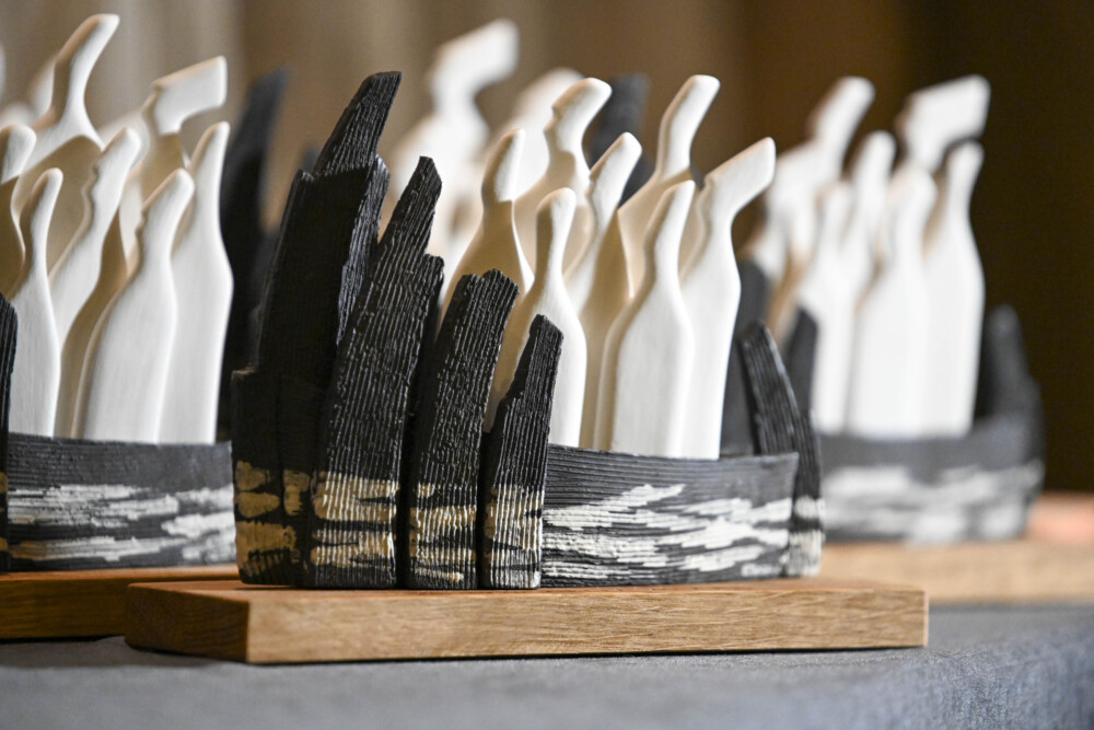 Image of prizes to be presented at the Teaching and Learning Impact Awards HEA 2026