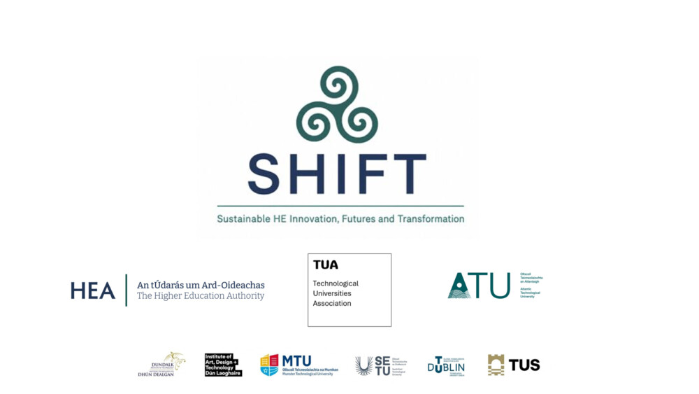 Project Banner with the title SHIFT and logos for all collaborating institutions and organisations